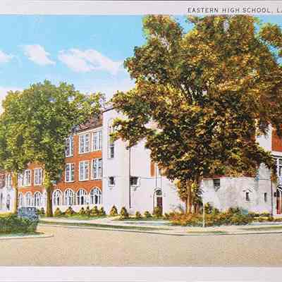 Eastern High School, Lansing, Mich. Postcard
