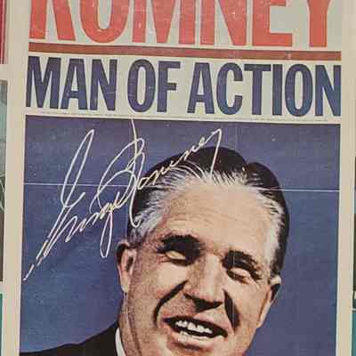 Romney Man of Action Postcard