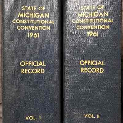 Constitutional Convention 1961 Official Record Vols. I & II