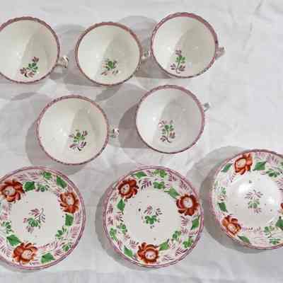 CUPS, SAUCERS AND SLOP BOWL