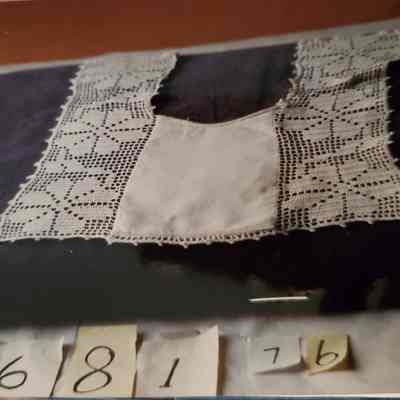 White Cotton Yoke with Crochet Sides
