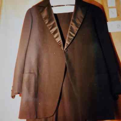 Black Wool Jacket - Black Satin Lapels