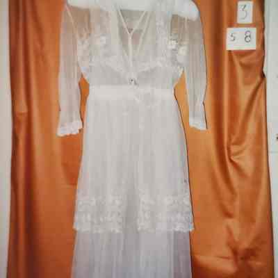 White Cotton Netting Afternoon Tea Dress