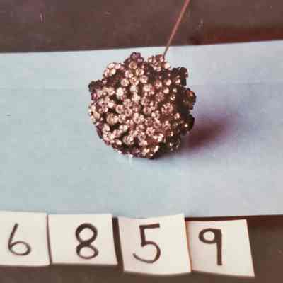 Umbrella Shaped Amethyst and White Rhinestone Hat Pin