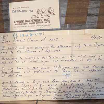 Letter attached to the back of the frame 8/2024