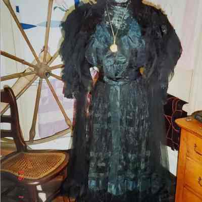 Black Chiffon Capelet