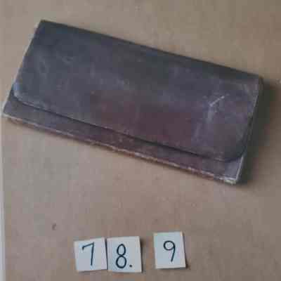 Men's Maroon Leather Wallet with Five Interior Pockets