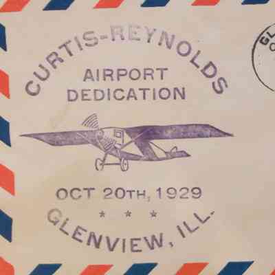 Commemorative Envelope for the Curtis-Reynolds Airport Dedication