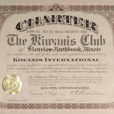 The Kiwanis Club of Glenview - Northbrook, Illinois Charter