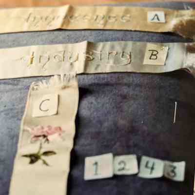 Three Embroidered Bookmarks