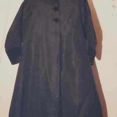 Black Faille Taffeta Coat