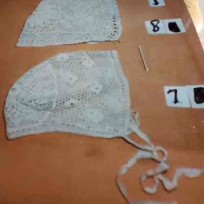 Ecru Crocheted Bonnet