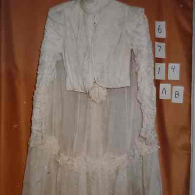 White Silk Wedding Dress - 3 Pieces - Bodice, Skirt and Underskirt