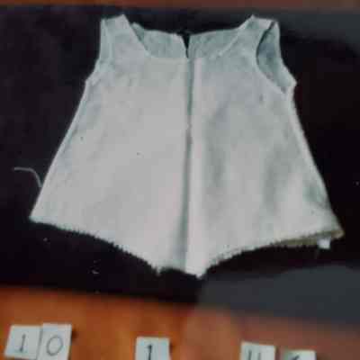 White Cotton Teddy Trimmed with Tatting