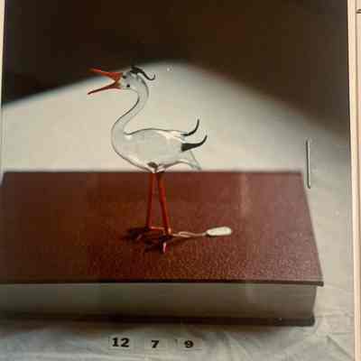 Glass figurine of flightless bird -large