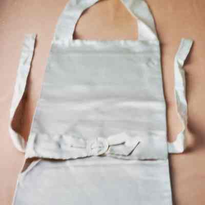 Oyster Colored Silk Satin Vest with Mother-of-Pearl Decorative Buckle