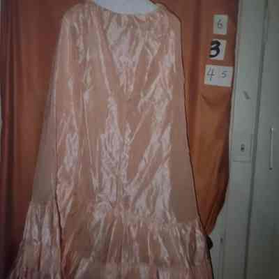 Pink Silk Crepe Skirt with a Lining of Pink Silk Taffeta