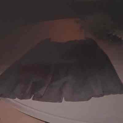 Black Wool Plain Skirt - Replica