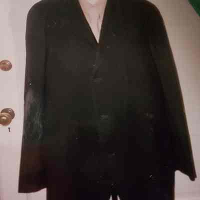 Man's Black Suit Coat