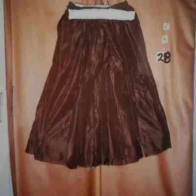 Brown Silk Skirt