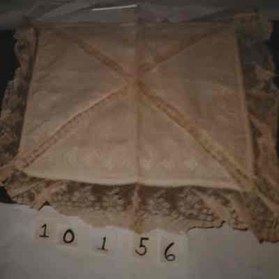 Pillow Cover - Lace Inserts - 2" Ruffle, White Embroidery
