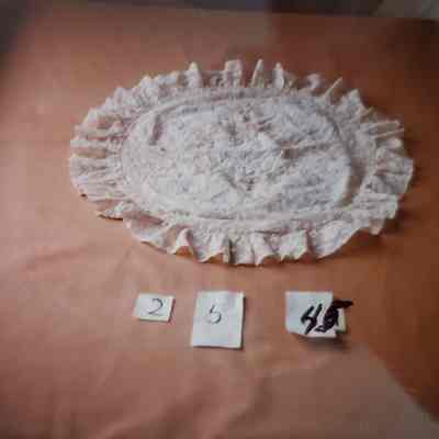 Ivory Round Lace Pillow Cover