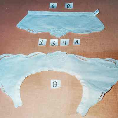 White Linen with Embroidered Outer Edge in Floral Design