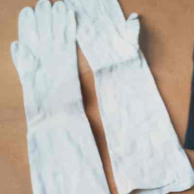 White Leather Gloves