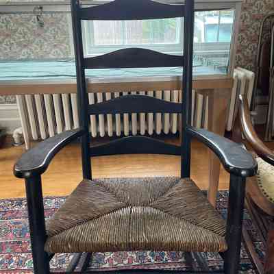 Ladder Back Black Rocker