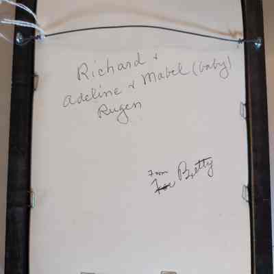 Back of the photograph