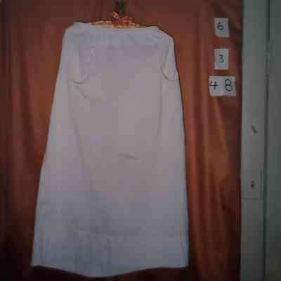 White Cotton Gabardine Skirt