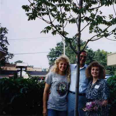 PH-1179b-Dedication of tree in memory of Jeanette Rugen Childs Sanger, 1989