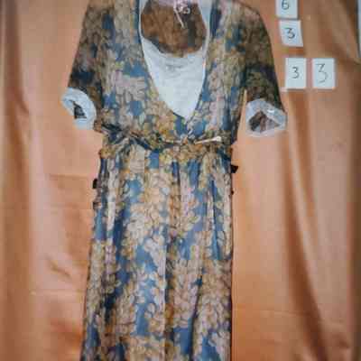 Printed Sheer Voile Afternoon Dress