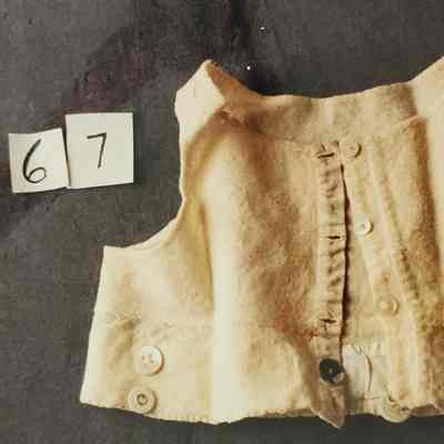 Cream Colored Flannel Bodice