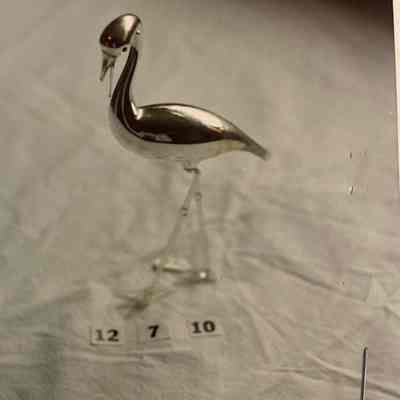Glass figurine of flamingo
