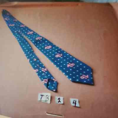 Tie - Hand Made Red, White and Blue with 76
