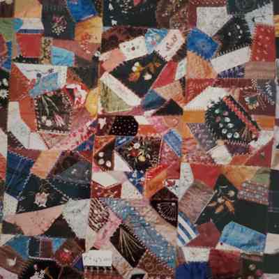 Crazy Quilt Pattern of Velvet, Silks