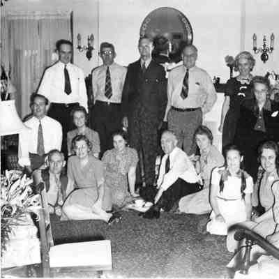 PH-1197-Family Photo, June 15, 194, Fannie 75th birthday, includes Grandma Francis and Caroline Mernitz Rugen