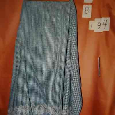 Blue and White Checked Apron