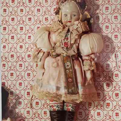 Croation Doll - Stuffed Body - Colorful Native Costume