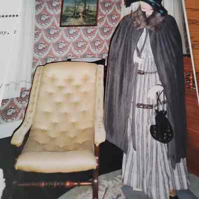 Velour Evening Cape, Fur Collar