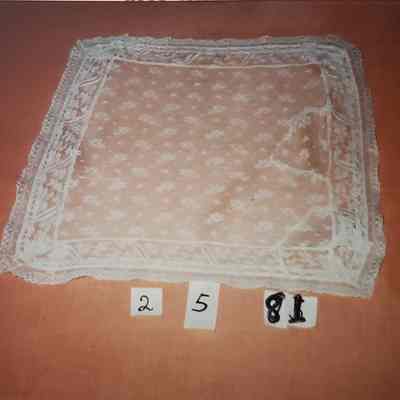 White Fancy Lace Pillow Top - To be Pinned to Pillow