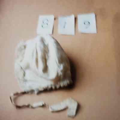 Ecru Silk Cap with White Work Embroidery