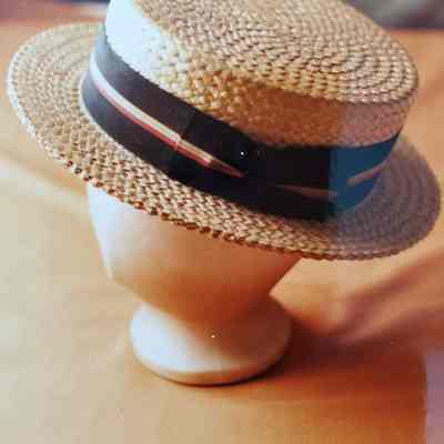 Men's Straw Boater Style Hat