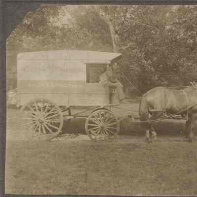 PH-0080: Appleyard Wagon - Franis Rugen in old Peddler Wagon