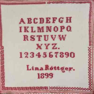 Alphabet Sampler, 1899