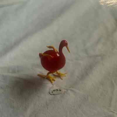 Red Rhea Bird Figurine