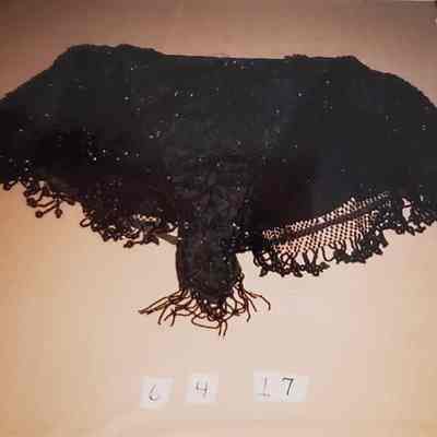Black Beaded Evening Mantel Jacket