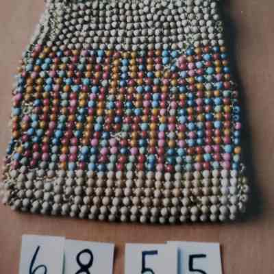 7" X 6" Wooden Beads Bag