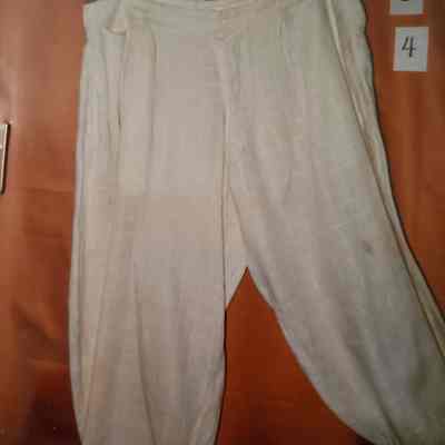 White Linen Breeches/Biking or Sports Short Pants